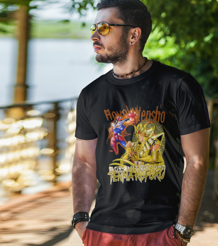Phoenix Ikki Tenma Kofuku Action Scene Hyaku Ren Sho Saint Seiya T-Shirt