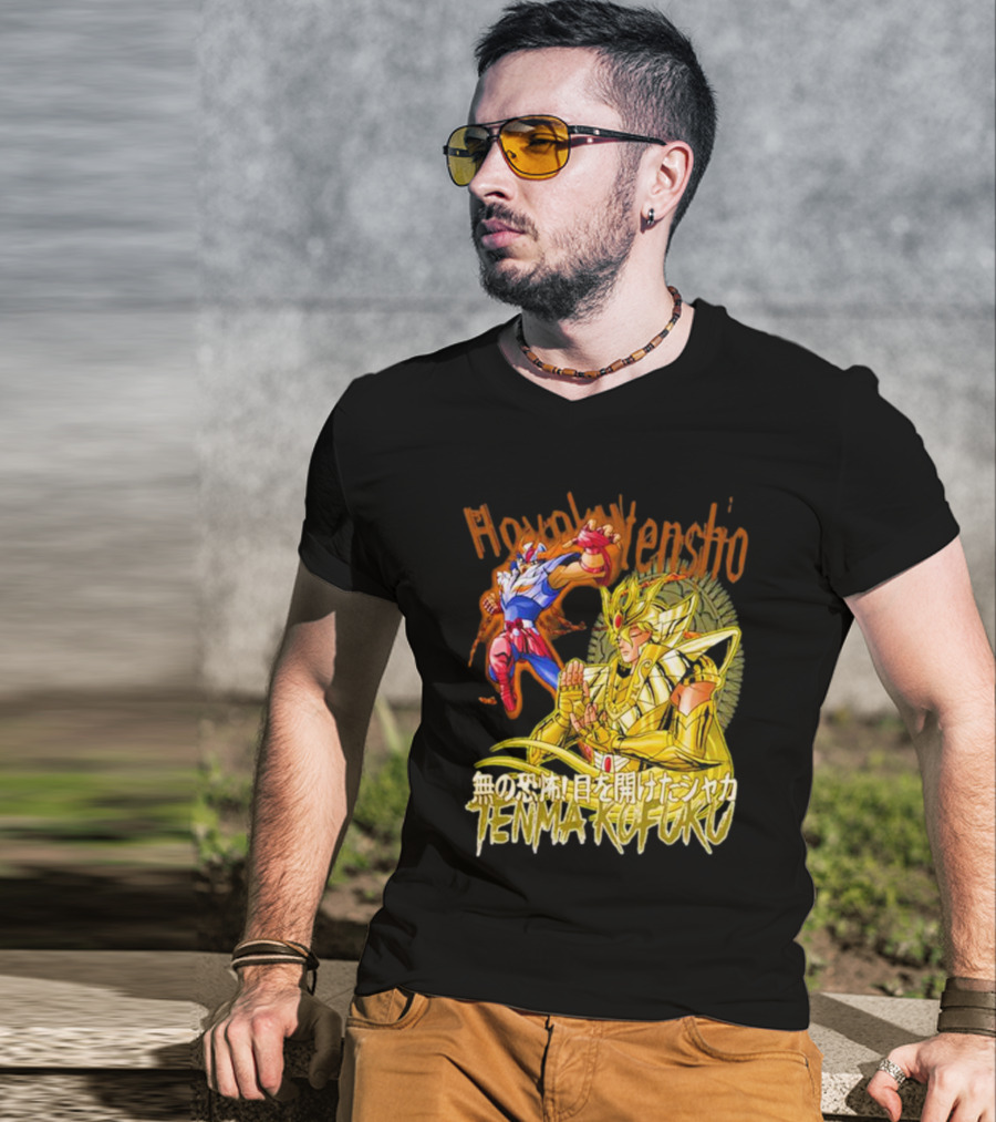 Phoenix Ikki Tenma Kofuku Action Scene Hyaku Ren Sho Saint Seiya T-Shirt
