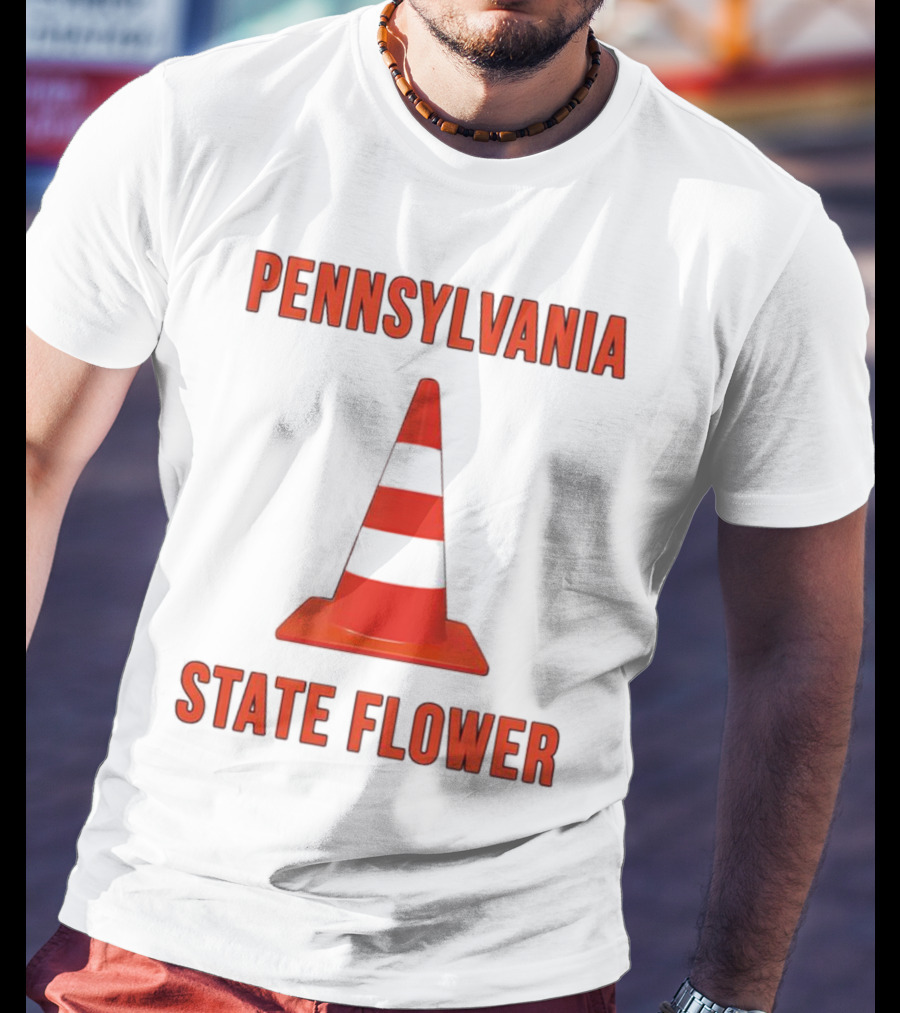 Pennsylvania State Flower Traffic Cone T-Shirt