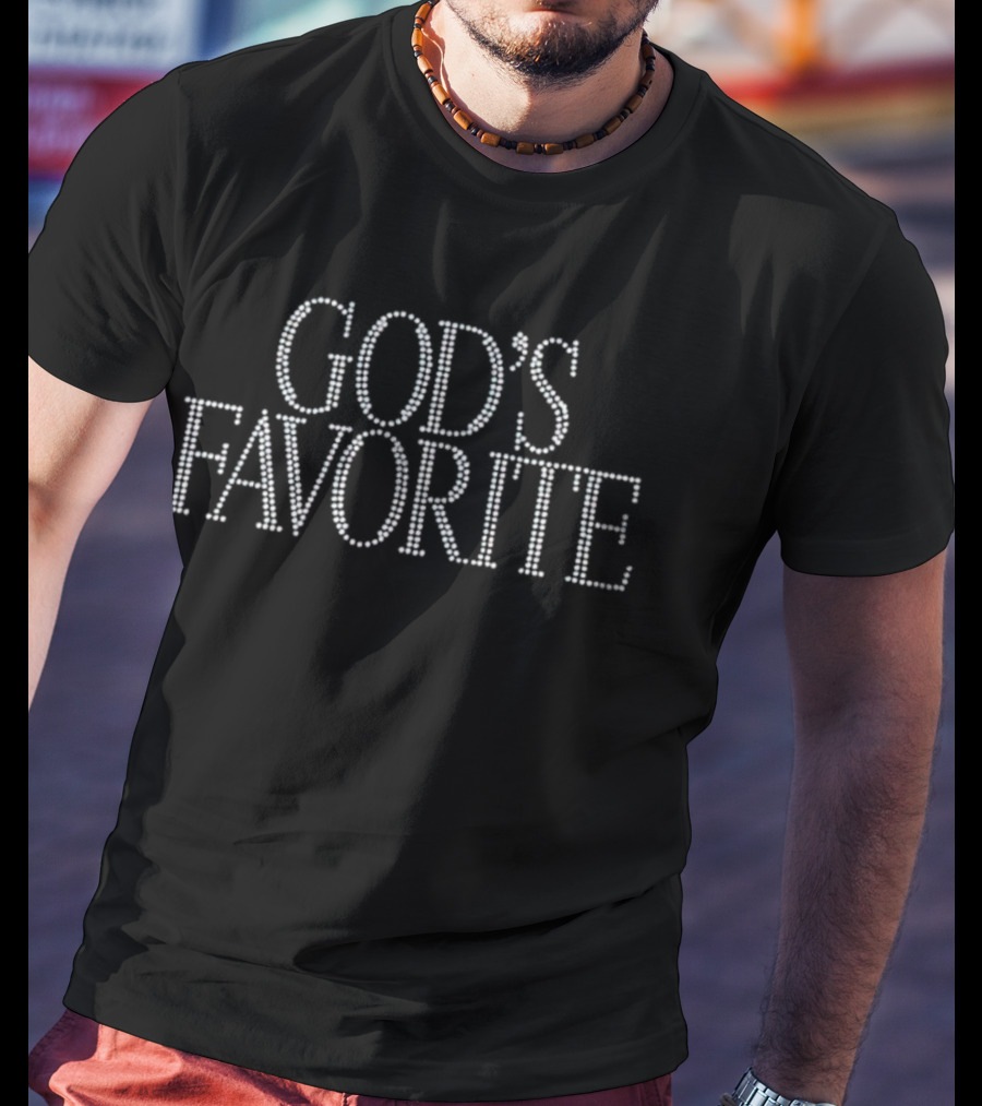 GOD'S FAVORITE Diamond Lettering T-Shirt