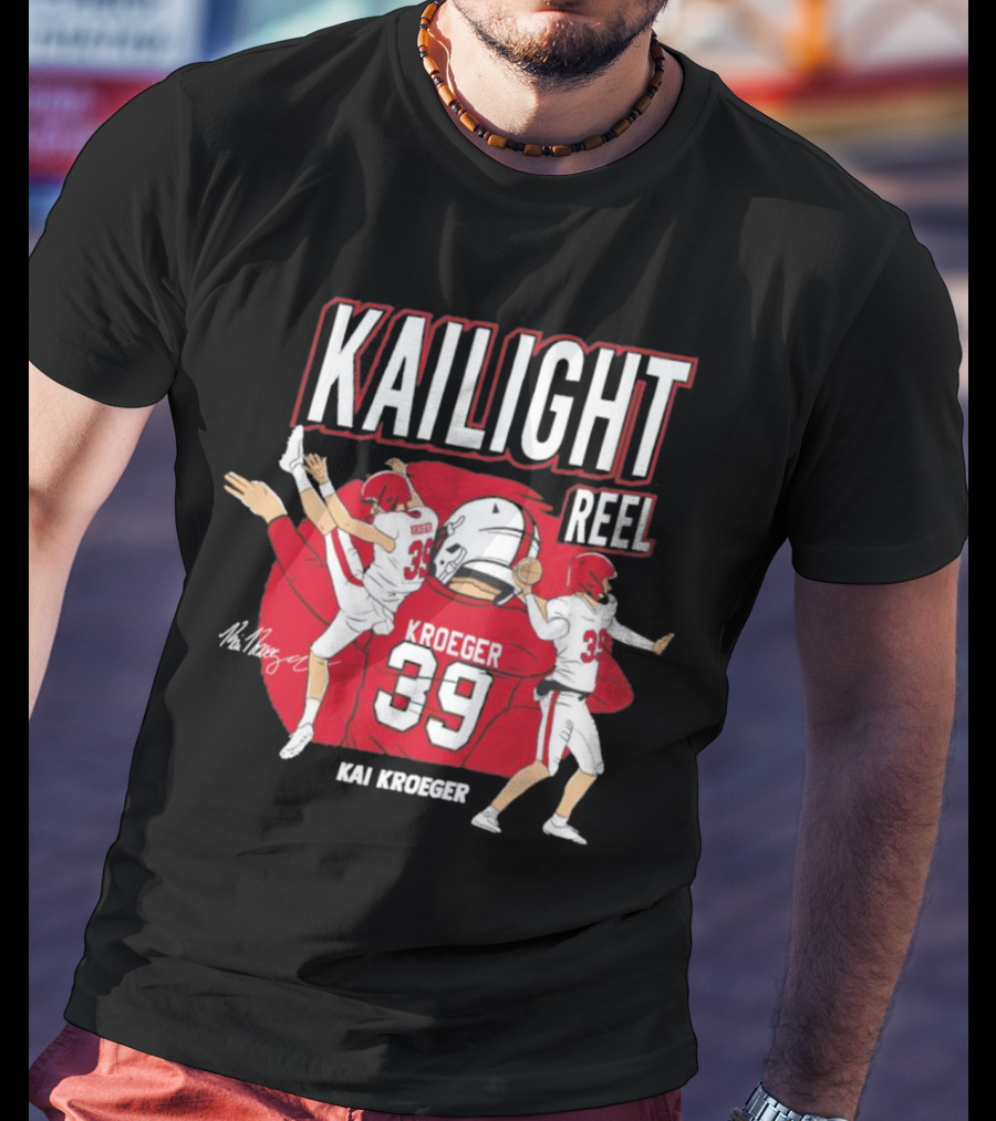Kailight Reel Kai Kroeger 39 South Carolina Gamecocks Football T-Shirt