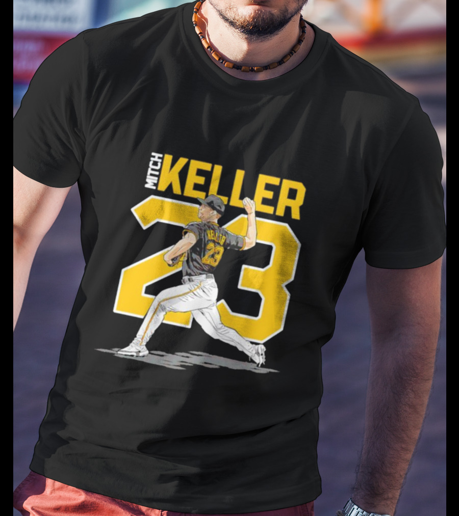 Mitch Keller 23 Pittsburgh Pirates Pitching Action T-Shirt