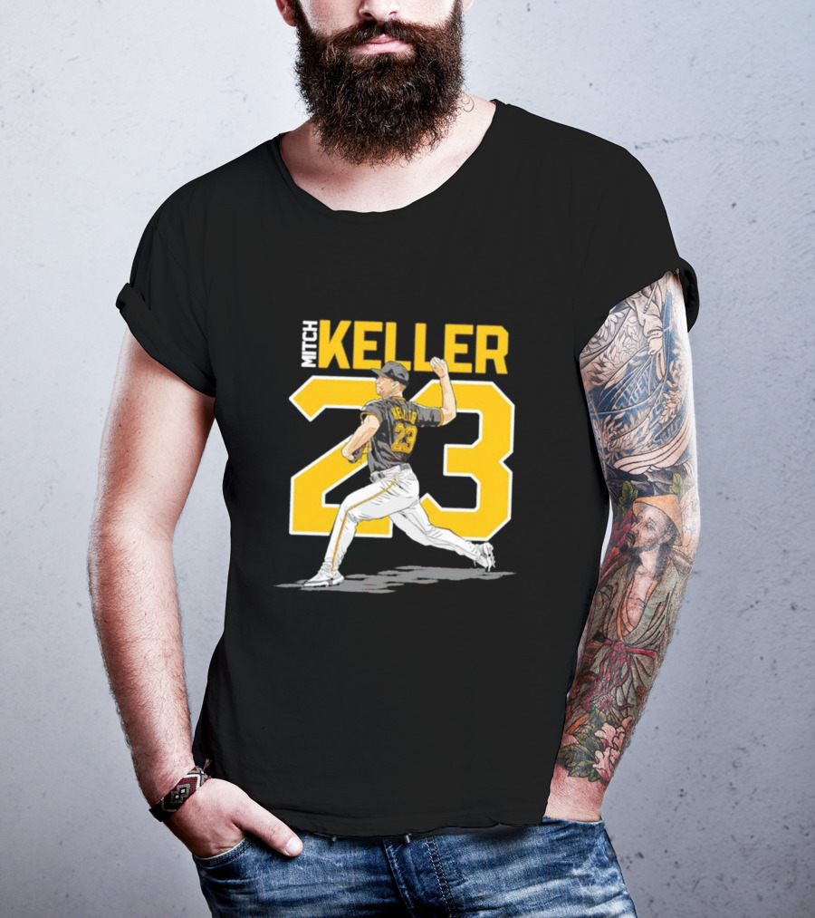 Mitch Keller 23 Pittsburgh Pirates Pitching Action T-Shirt