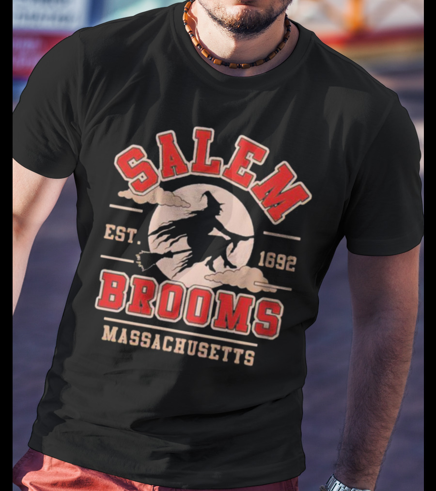 Salem Brooms Witch Flying Est 1692 Massachusetts T-Shirt