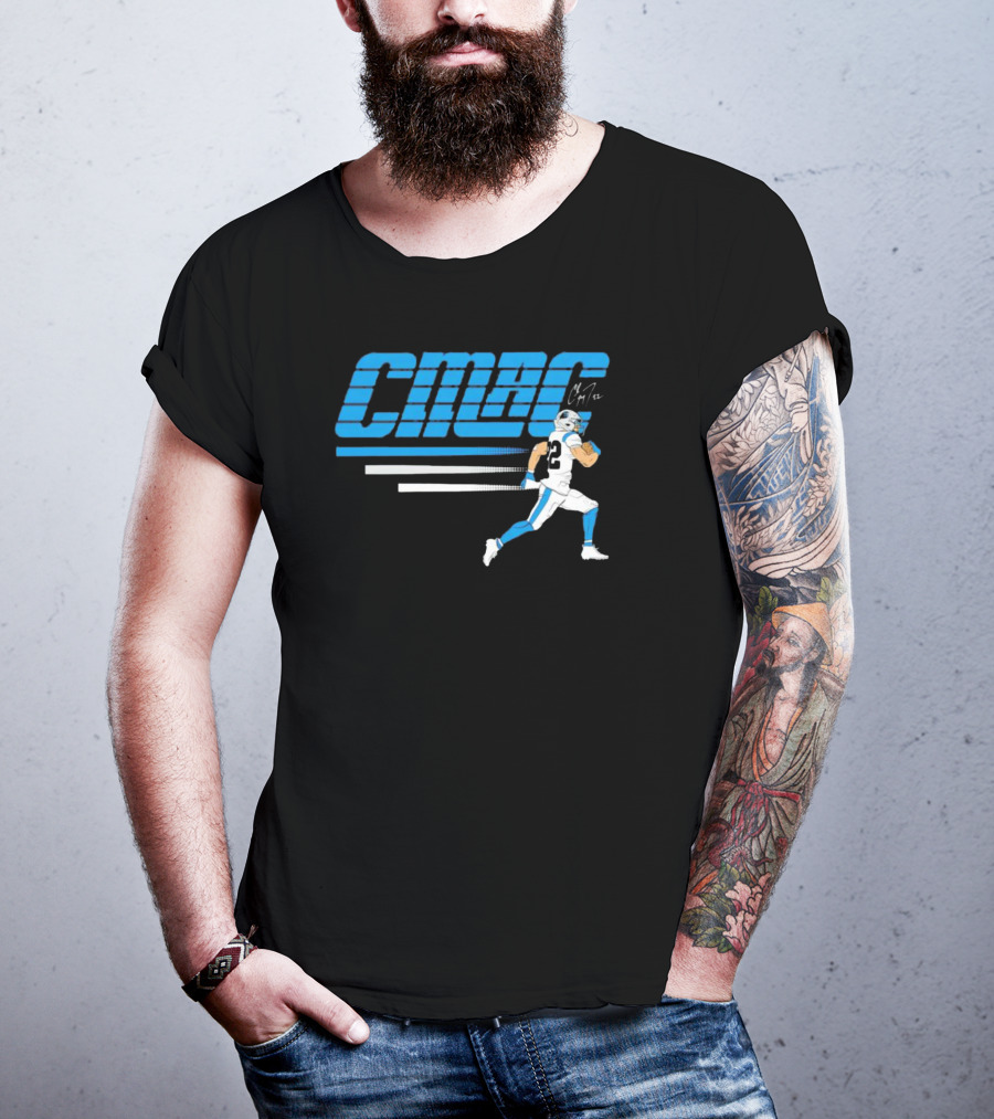 C-Mac Christian McCaffrey Running Carolina Panthers T-Shirt