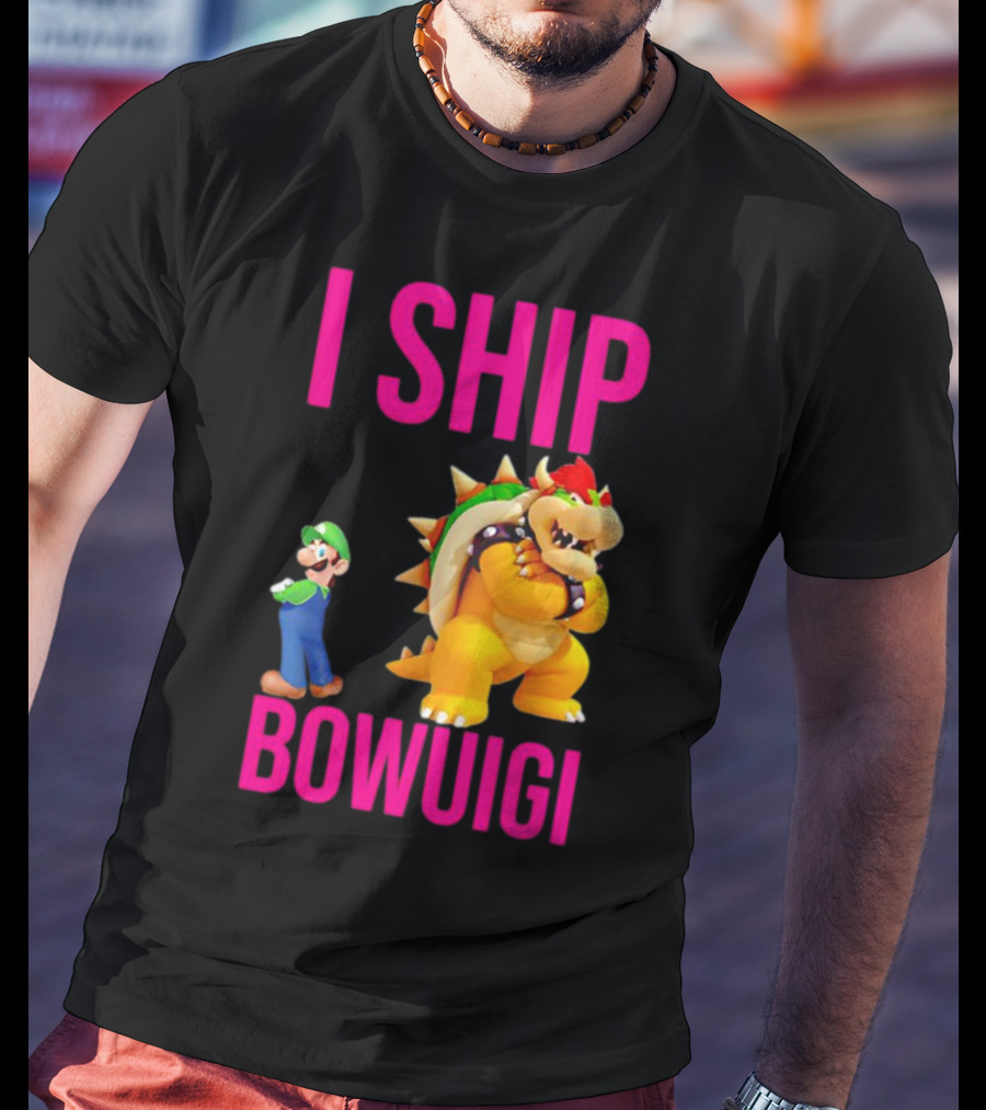 I Ship Bowuigi Super Mario Luigi Bowser T-Shirt