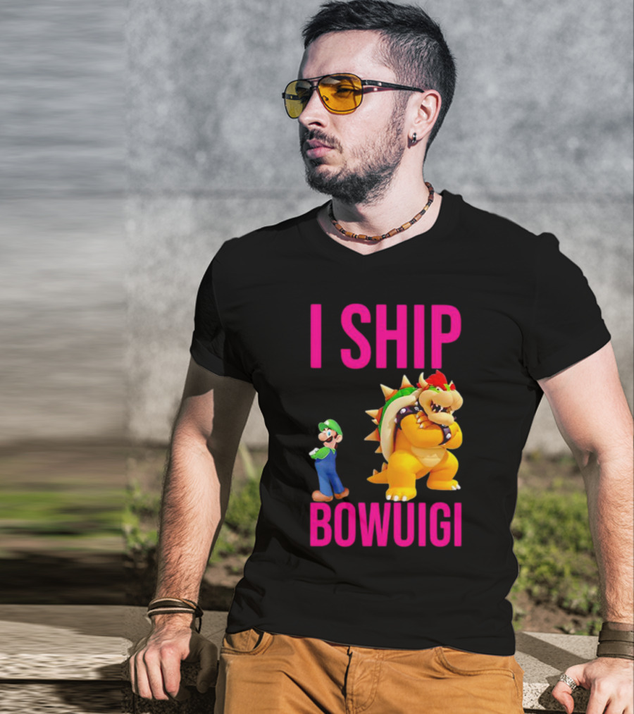 I Ship Bowuigi Super Mario Luigi Bowser T-Shirt