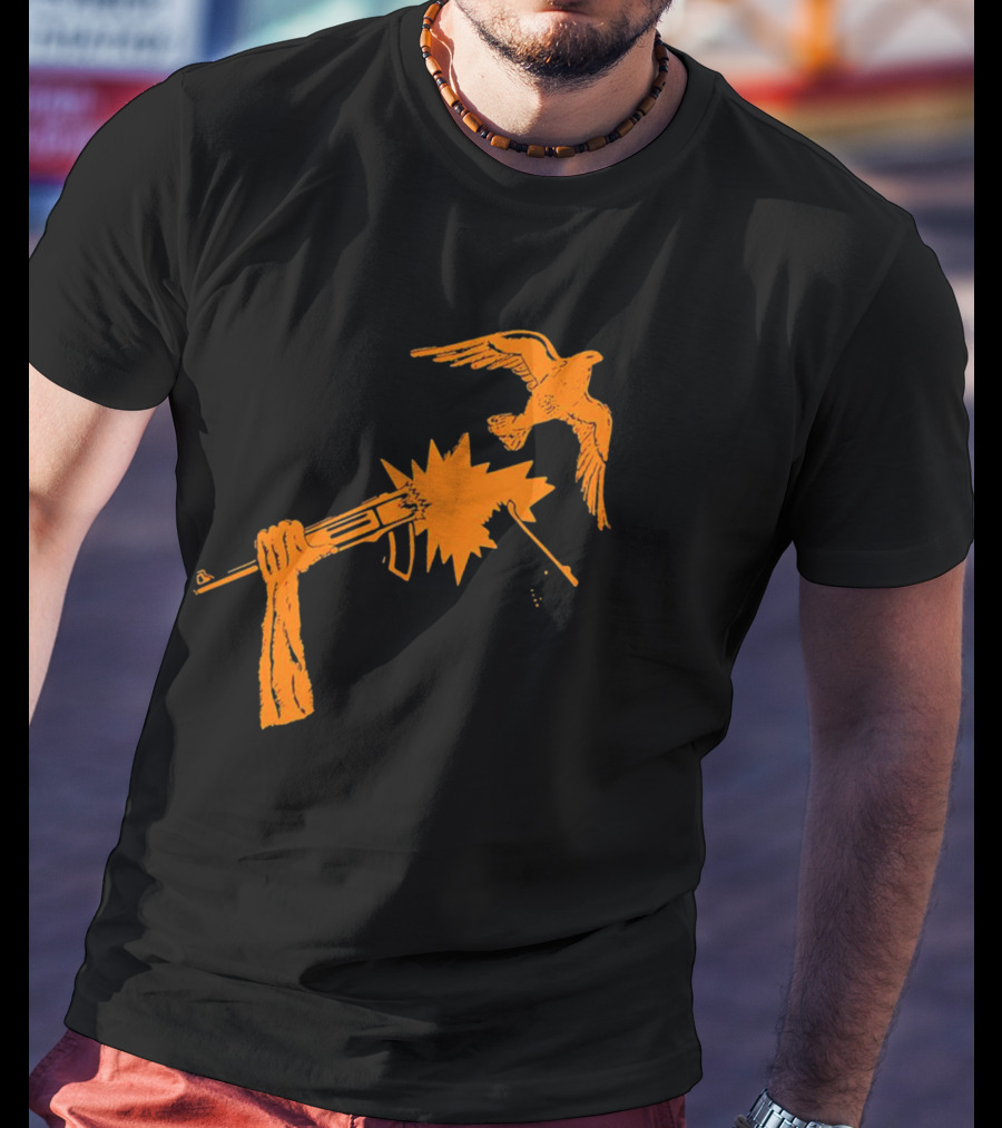 Anti War Gun And Dove Explosive Encounter T-Shirt