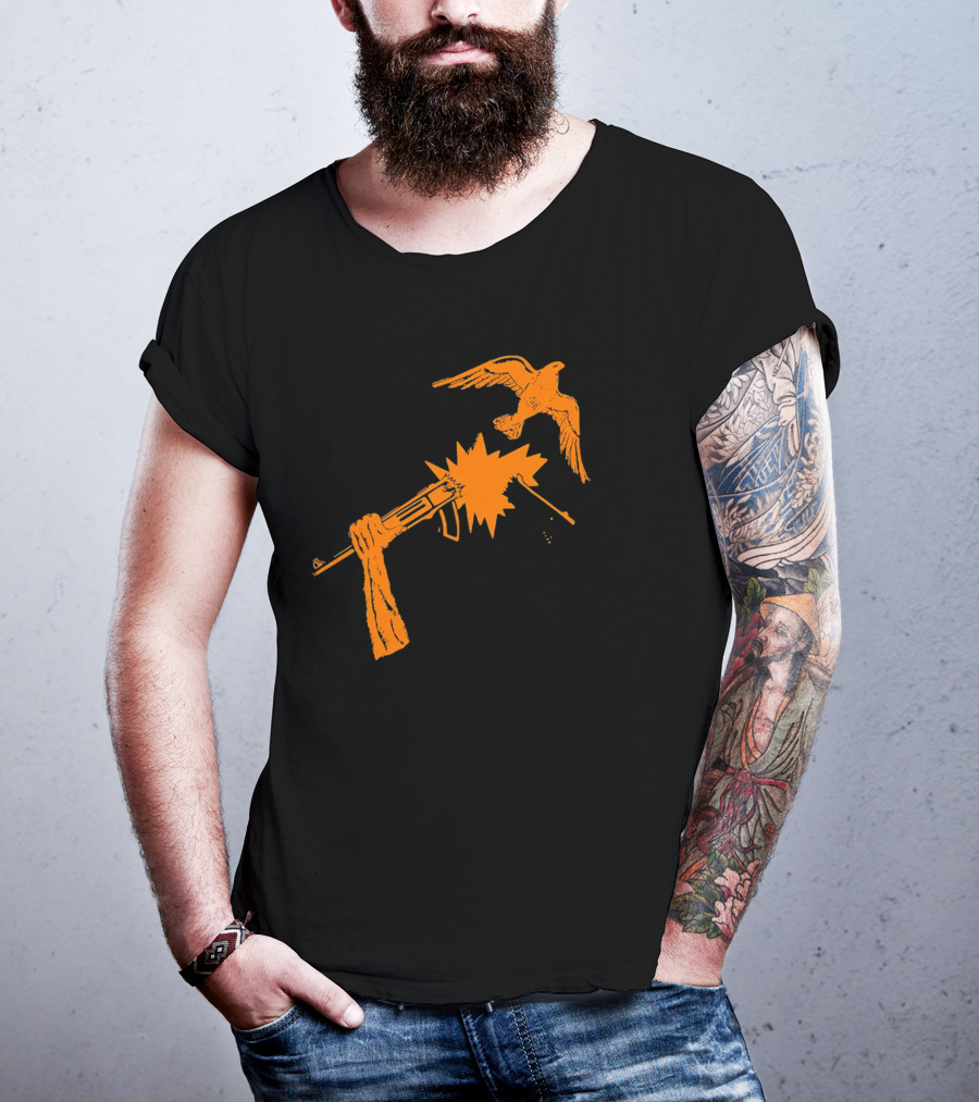Anti War Gun And Dove Explosive Encounter T-Shirt