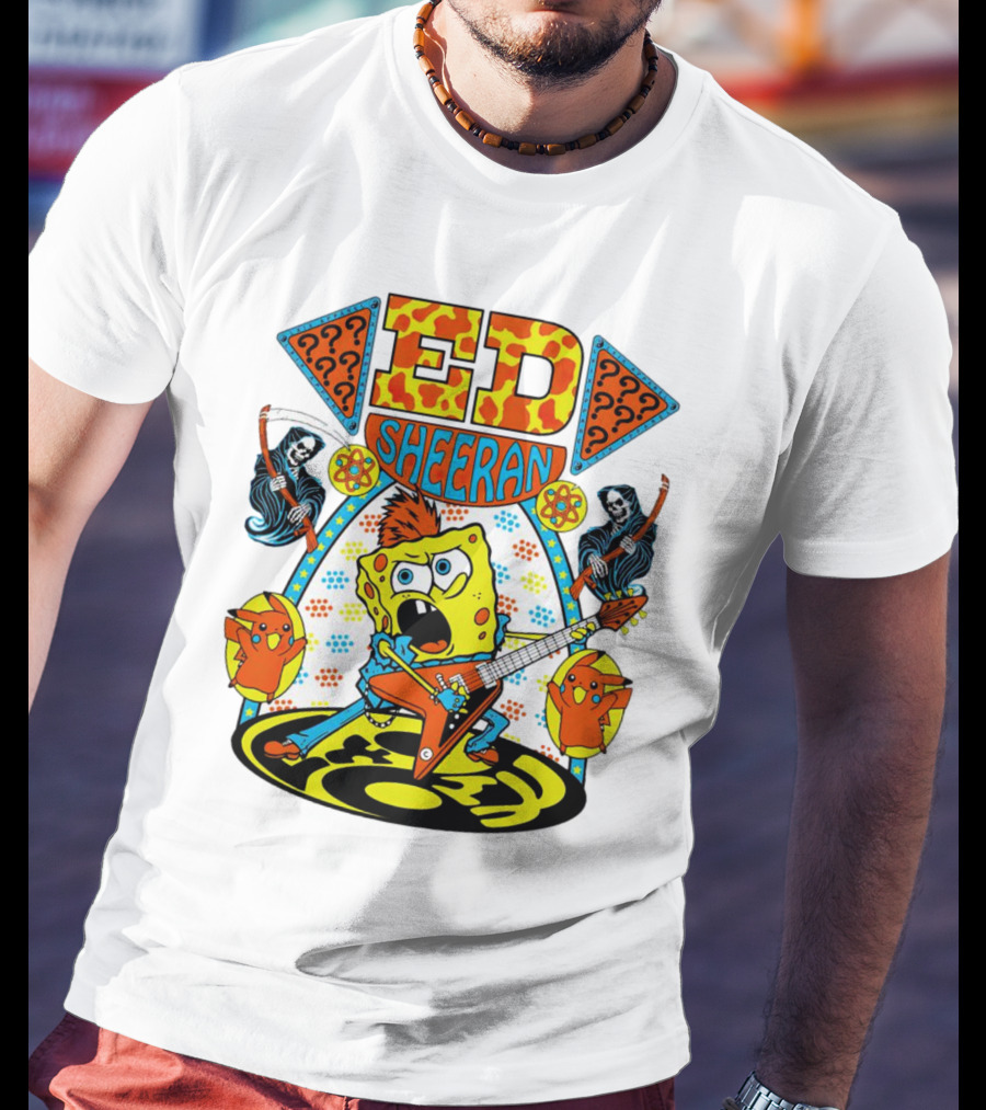 Ed Sheeran Spongebob Rock Band Fusion T-Shirt