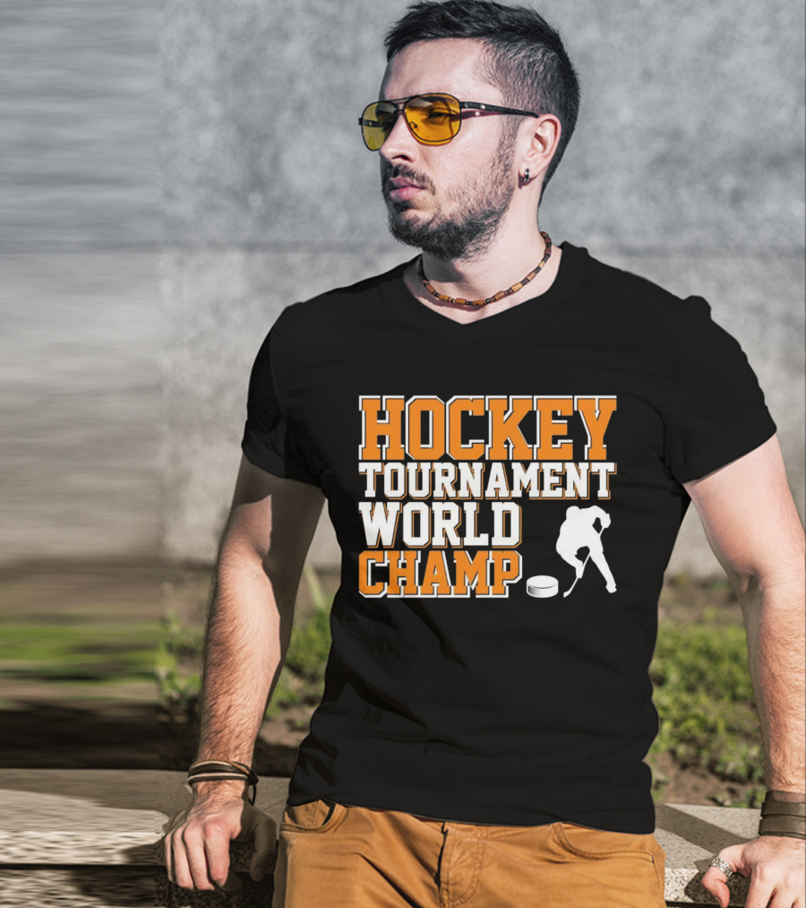 Hockey Tournament World Champ Sunset T-Shirt
