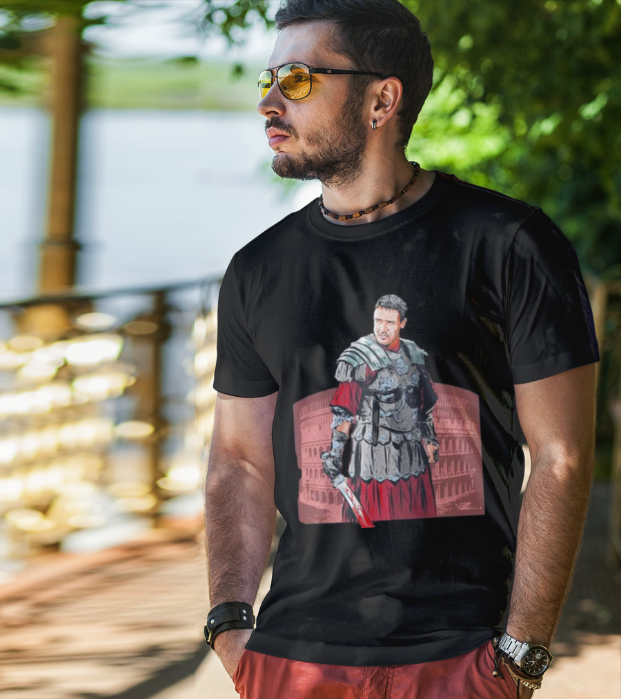 Russell Crowe Gladiator Paul Cemmick Colosseum T-Shirt
