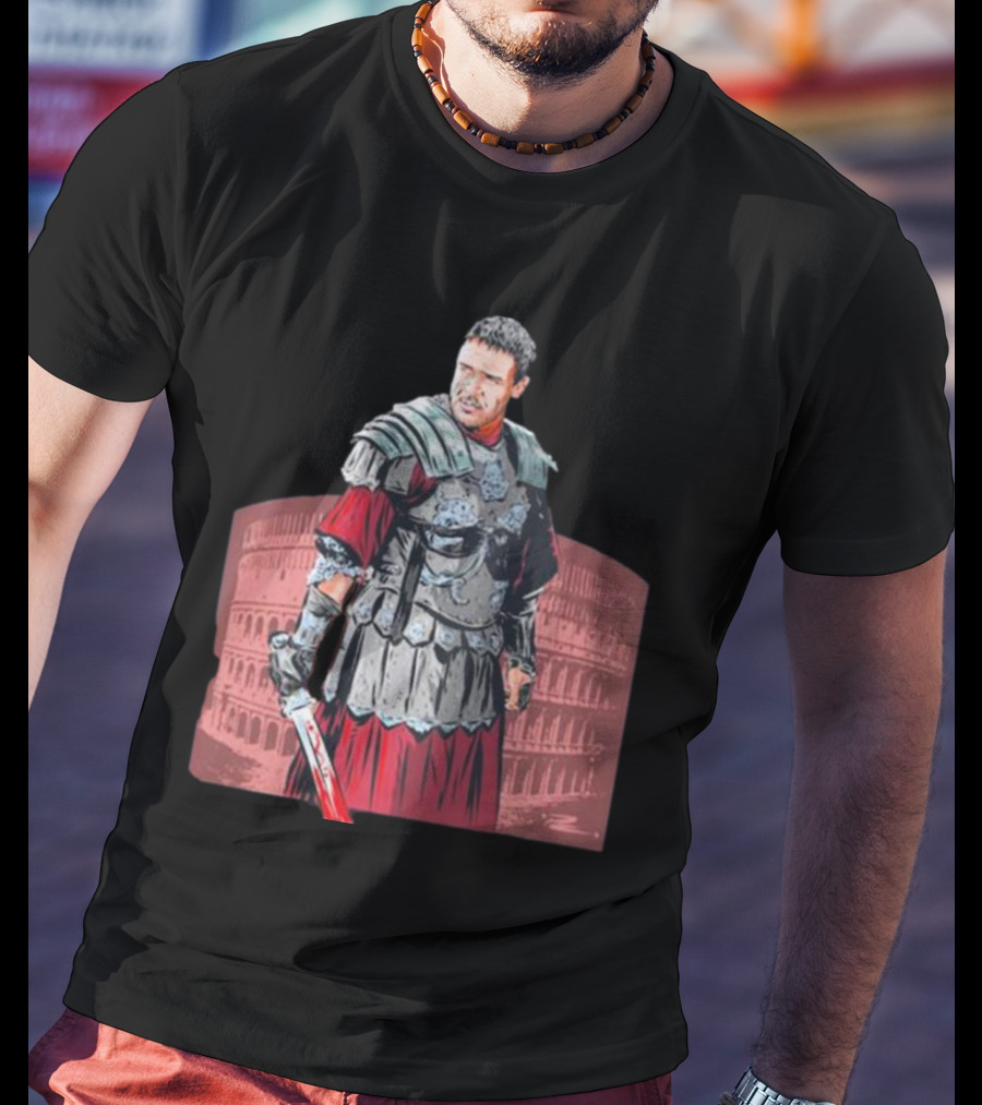Russell Crowe Gladiator Paul Cemmick Colosseum T-Shirt