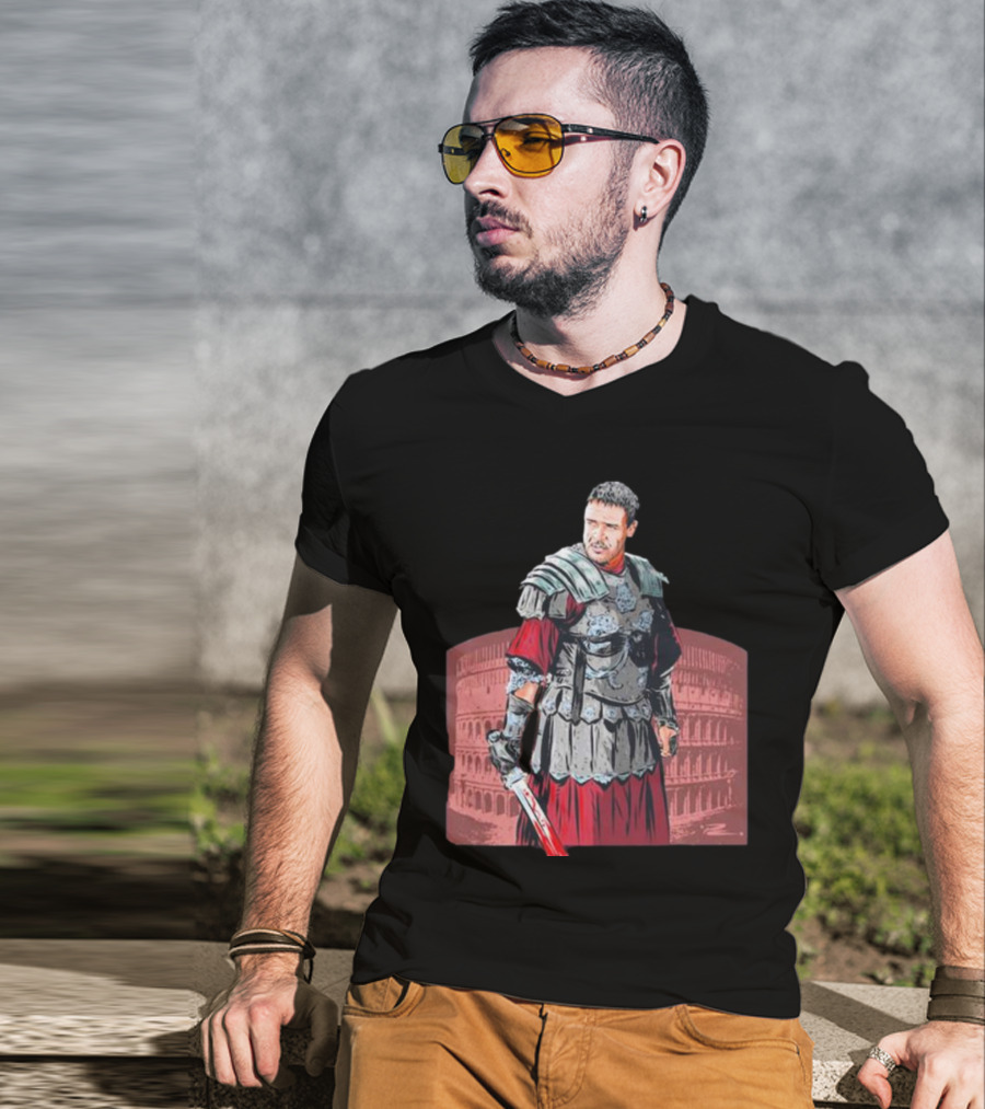 Russell Crowe Gladiator Paul Cemmick Colosseum T-Shirt