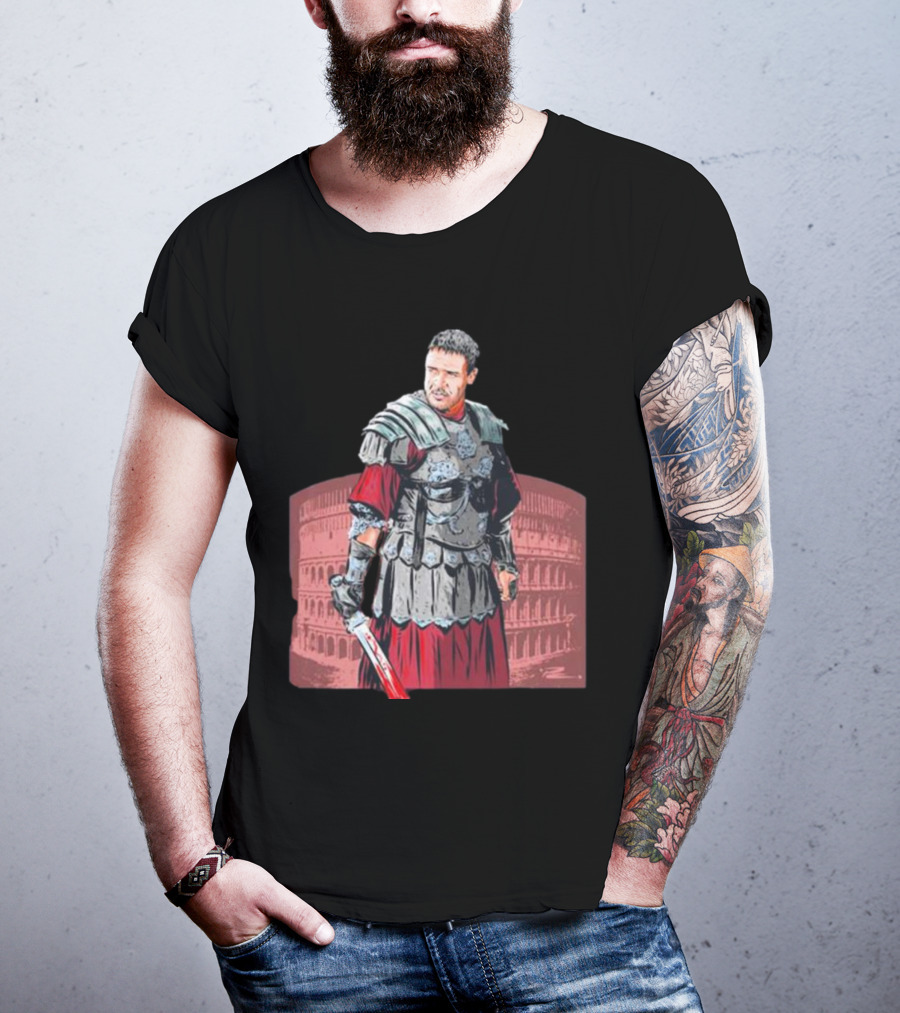 Russell Crowe Gladiator Paul Cemmick Colosseum T-Shirt