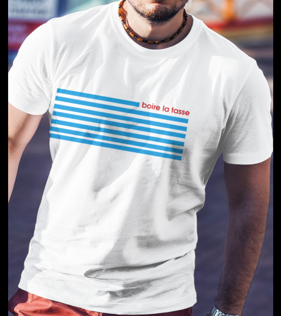 Boire La Tasse Striped Minimalist T-Shirt