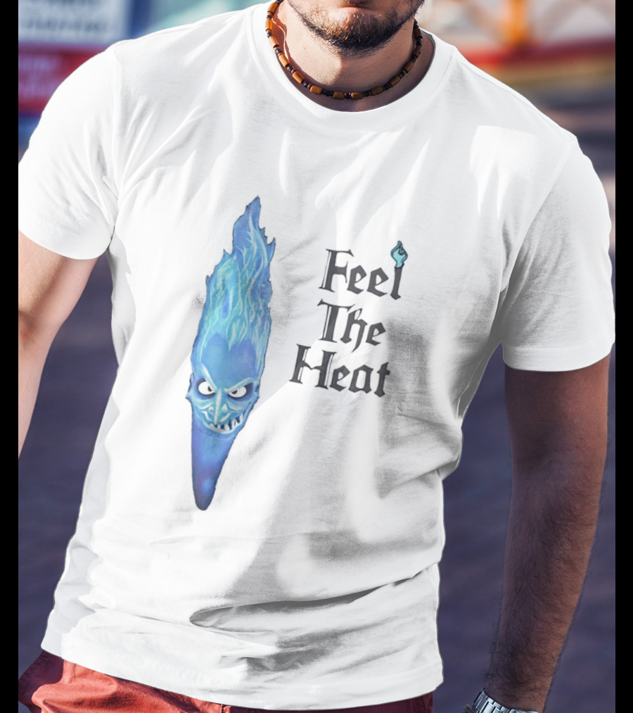 Hades Feel The Heat Blue Flame Head T-Shirt