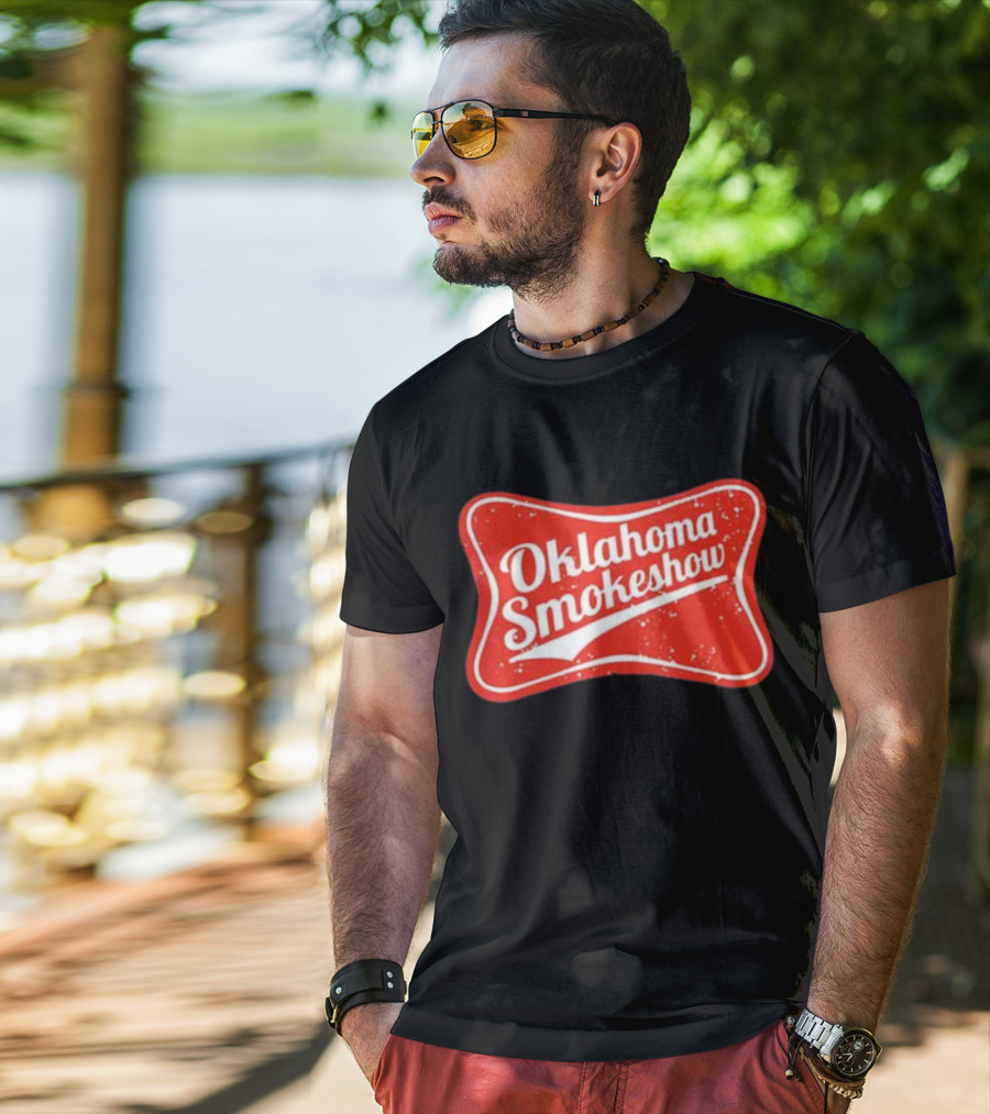 Oklahoma Smokeshow Retro Style Red T-Shirt