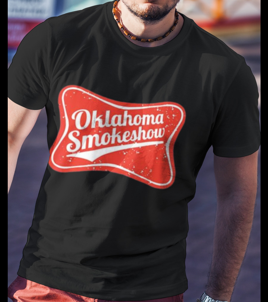 Oklahoma Smokeshow Retro Style Red T-Shirt