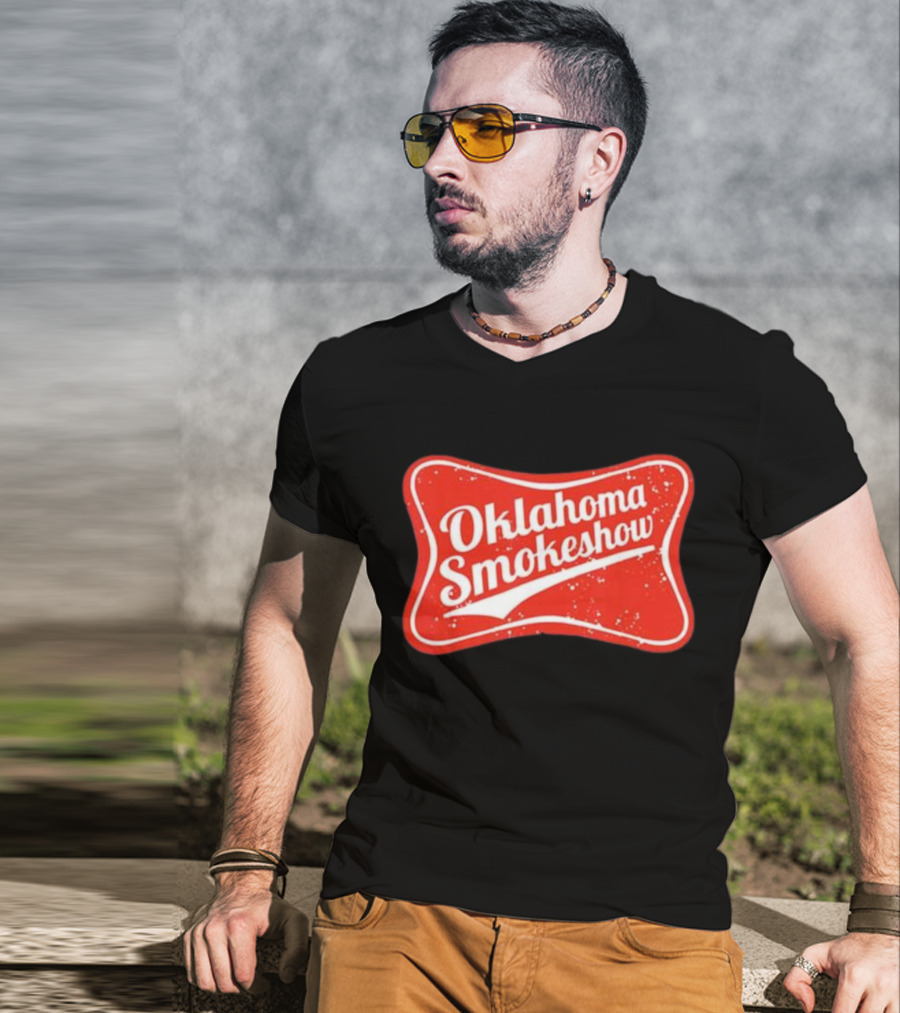 Oklahoma Smokeshow Retro Style Red T-Shirt