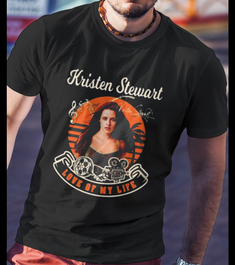 Kristen Stewart Love Of My Life Signature Film Music Palm Trees T-Shirt