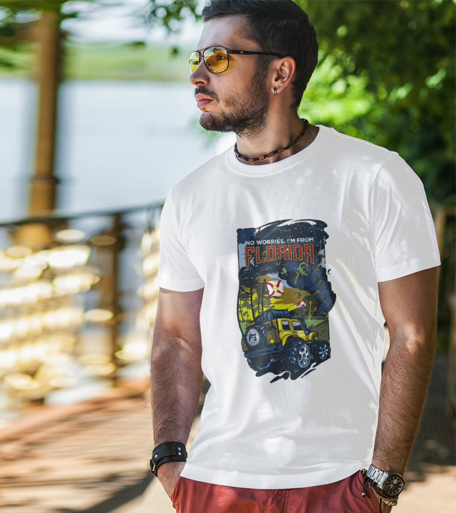 No Worries I'm From Florida Off-Road Adventure Jeep Tornado T-Shirt