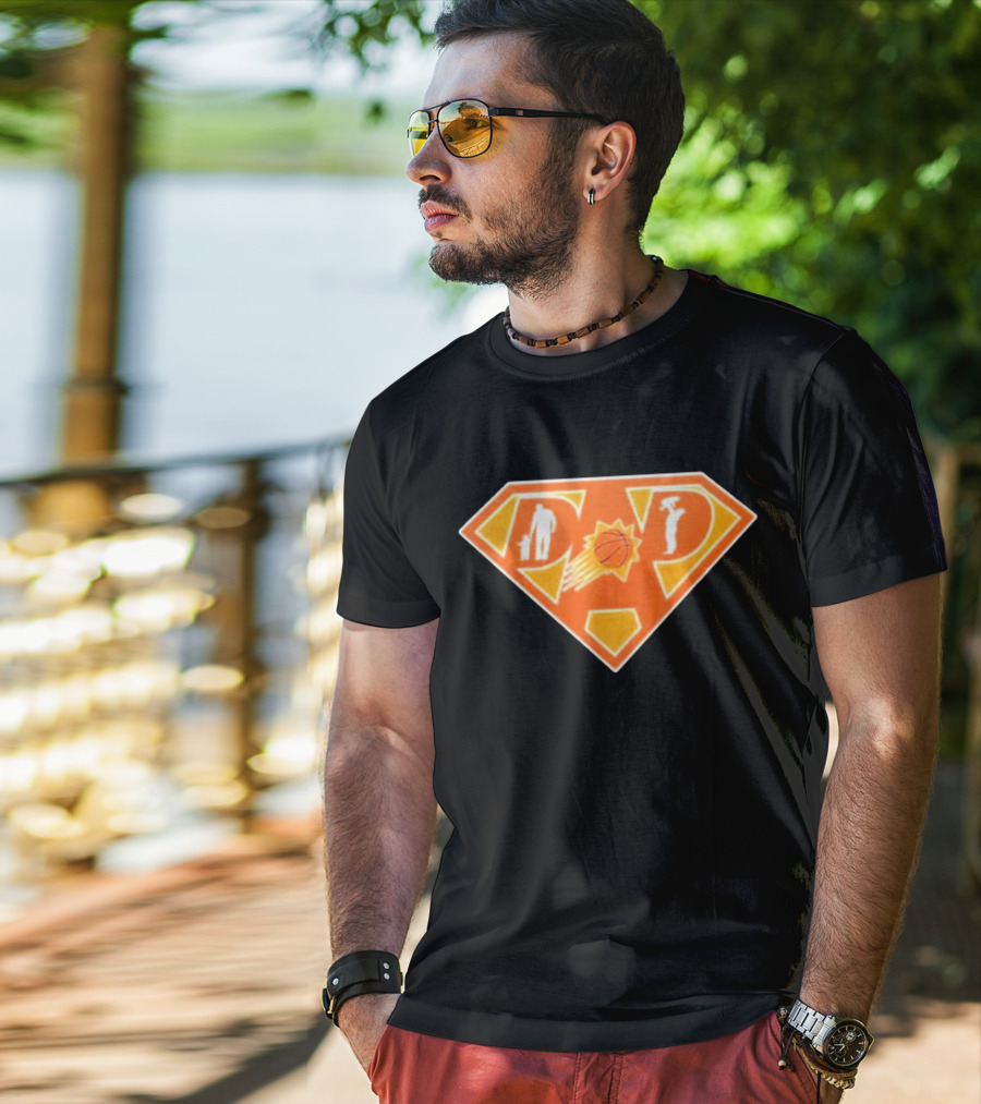 Phoenix Suns Super Dad Basketball Emblem Family Hero T-Shirt