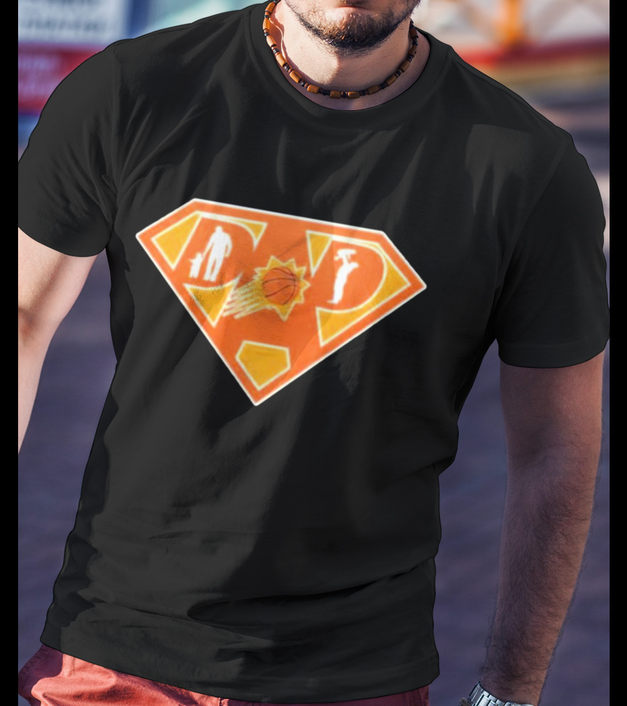 Phoenix Suns Super Dad Basketball Emblem Family Hero T-Shirt