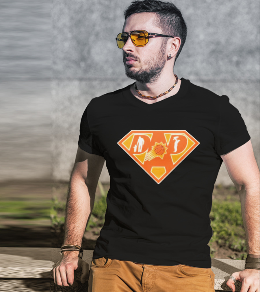 Phoenix Suns Super Dad Basketball Emblem Family Hero T-Shirt