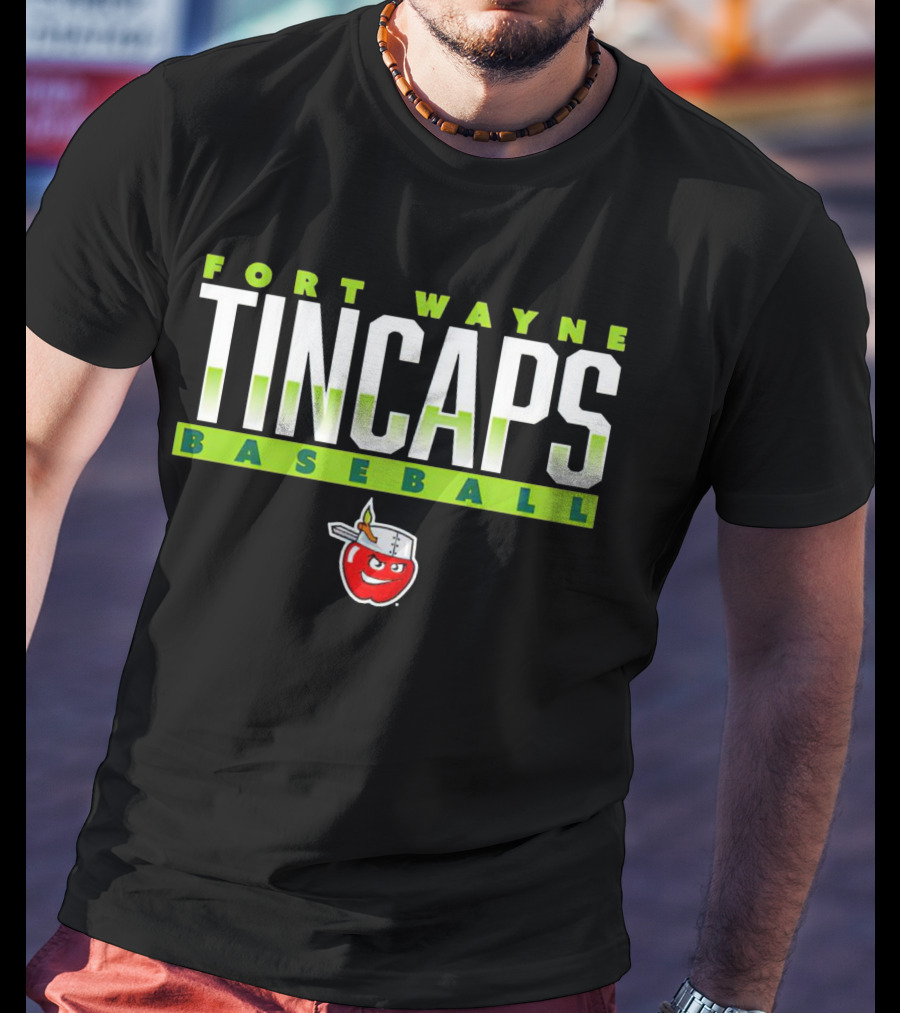 Fort Wayne TinCaps Baseball Logo With Apple Mascot T-Shirt