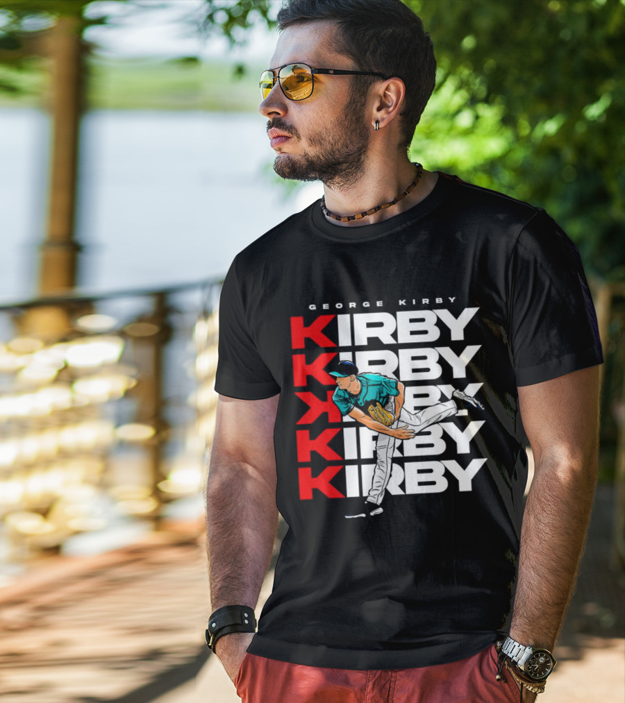 George Kirby Pitching Seattle Mariners K Strikeout T-Shirt