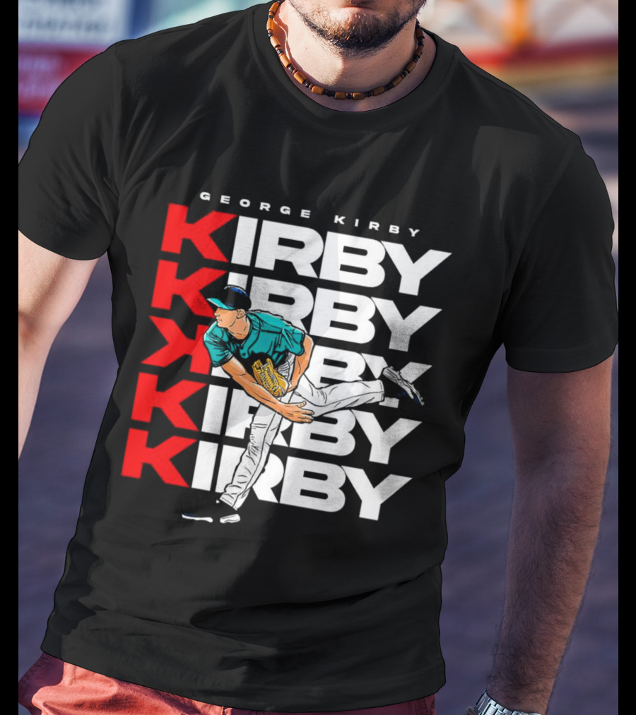 George Kirby Pitching Seattle Mariners K Strikeout T-Shirt