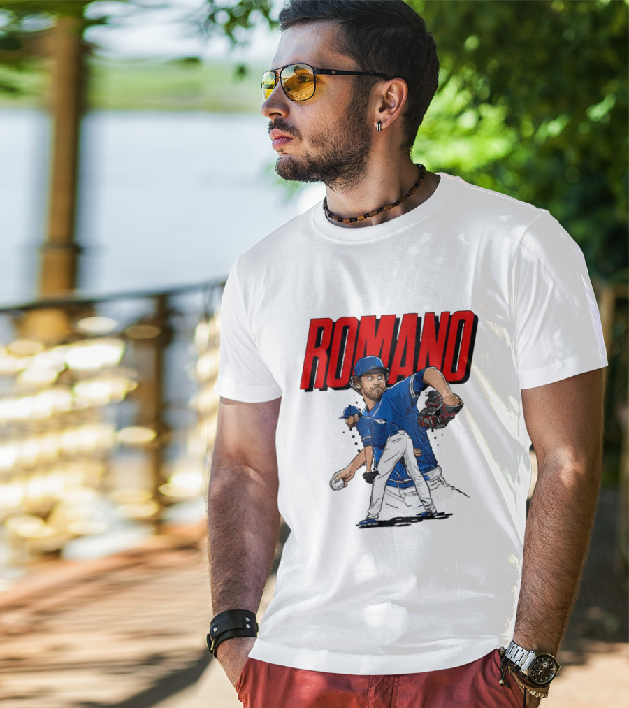 ROMANO Toronto Blue Jays Pitcher Baseball Action T-Shirt