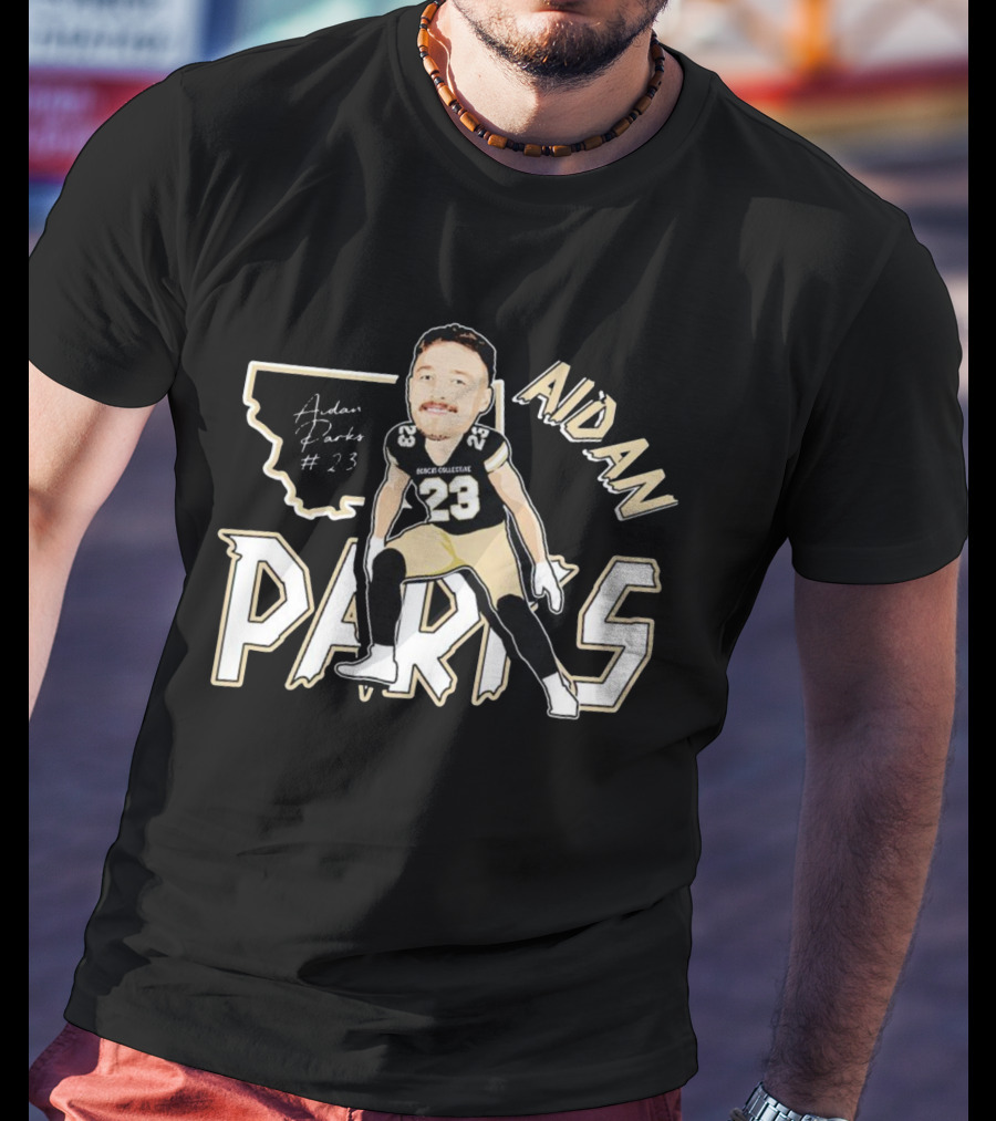 Aidan Parks #23 Montana State Bobcats Signature T-Shirt