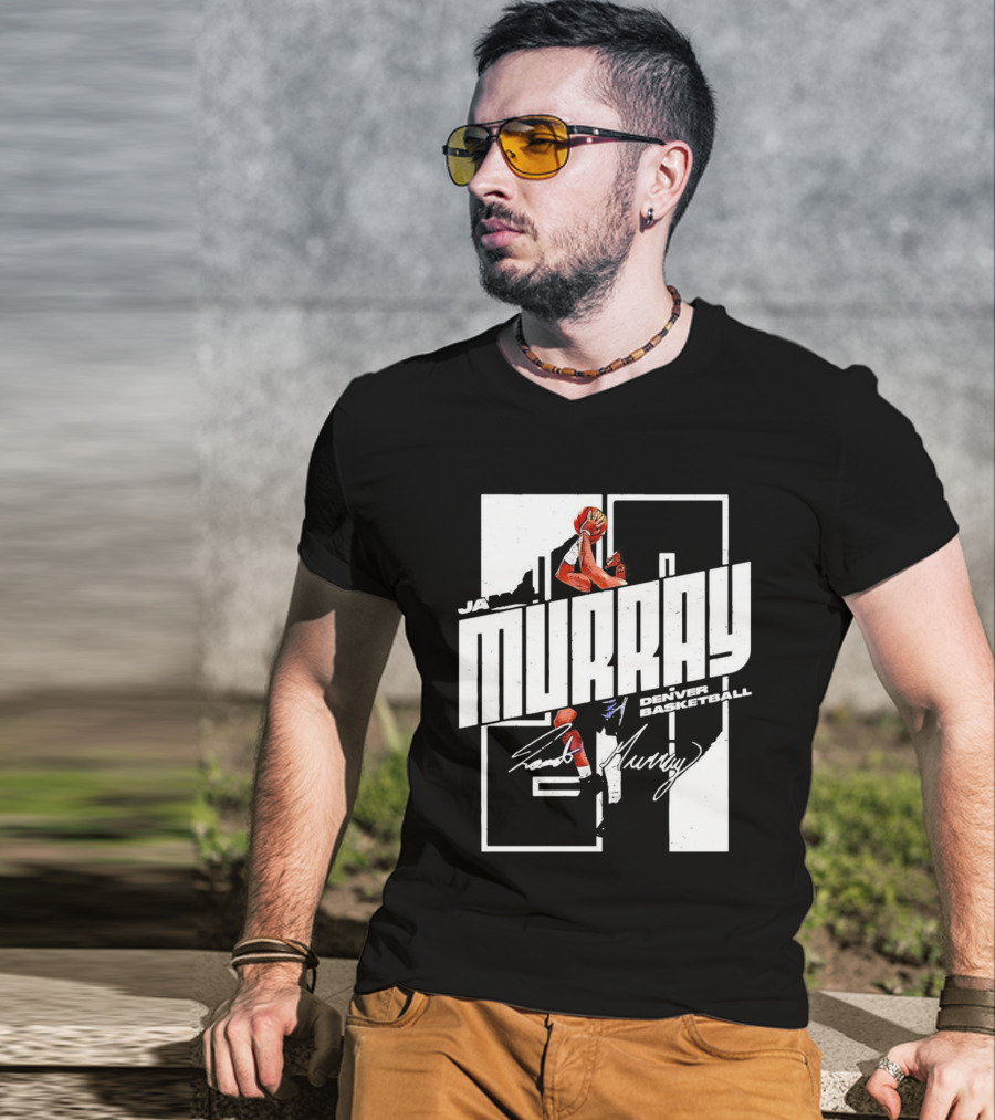 Denver Basketball Jamal Murray Signature NBA Player 27 T-Shirt
