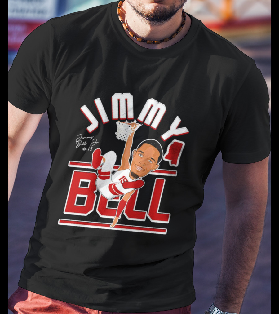 Jimmy Bell Jr. #15 Mississippi State Bulldogs Basketball Dunking T-Shirt