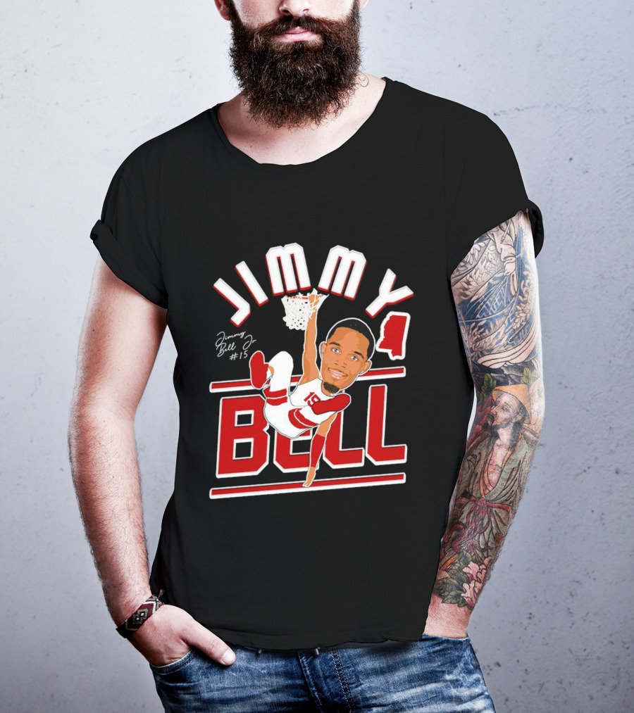 Jimmy Bell Jr. #15 Mississippi State Bulldogs Basketball Dunking T-Shirt