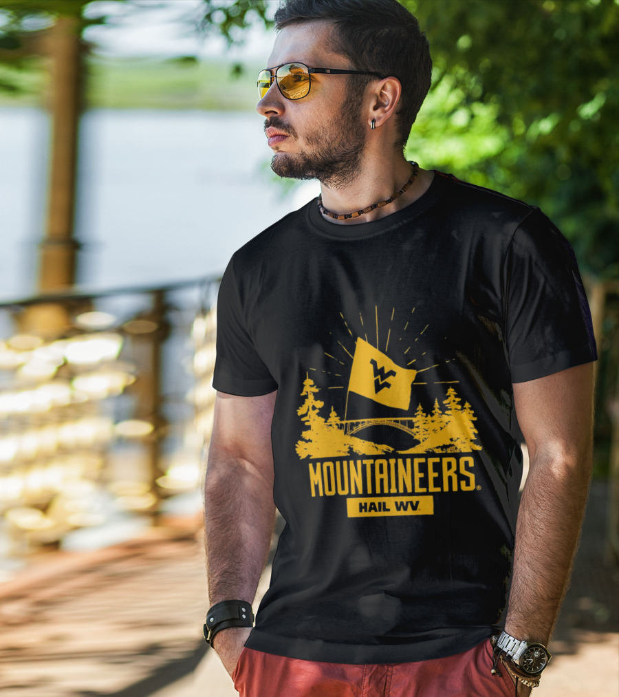 Mountaineers Hail WV West Virginia Colosseum Fan T-Shirt