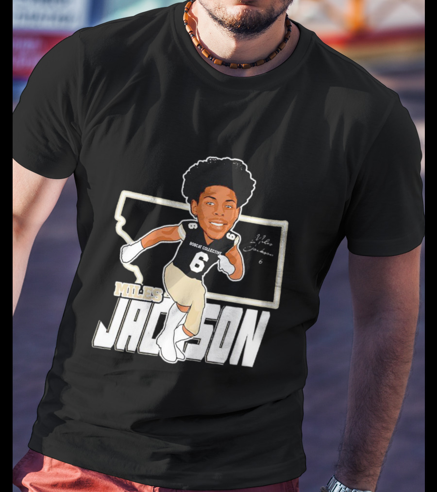 Miles Jackson Bobcat Collective Signature Montana State Bobcats T-Shirt
