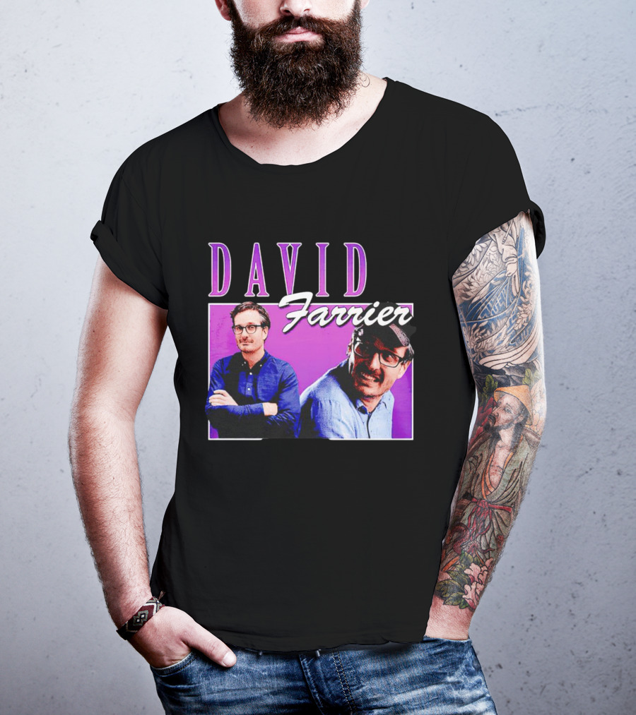 David Farrier Purple Retro Double Image T-Shirt