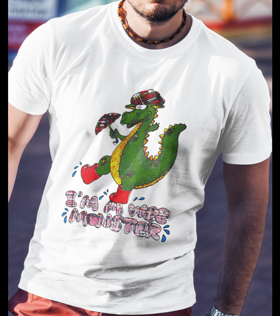 I’m A Wee Monster Scottish Dragon With Plaid Hat And Boots T-Shirt