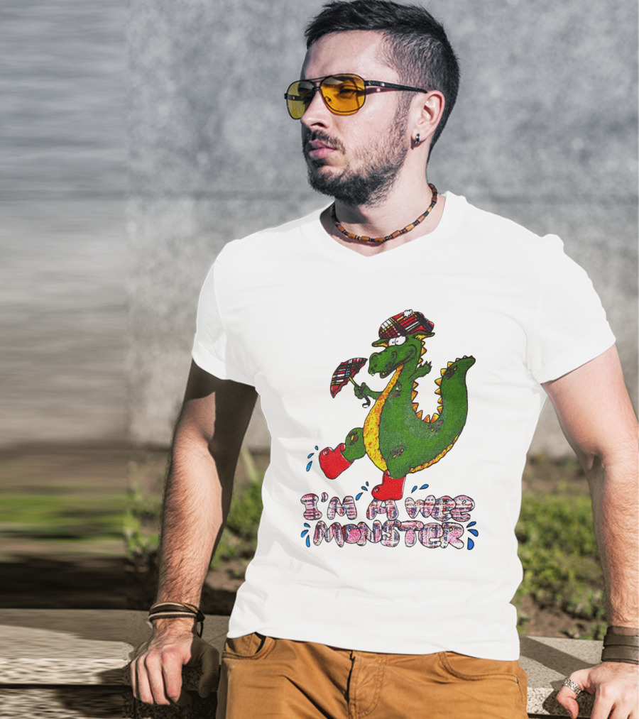 I’m A Wee Monster Scottish Dragon With Plaid Hat And Boots T-Shirt