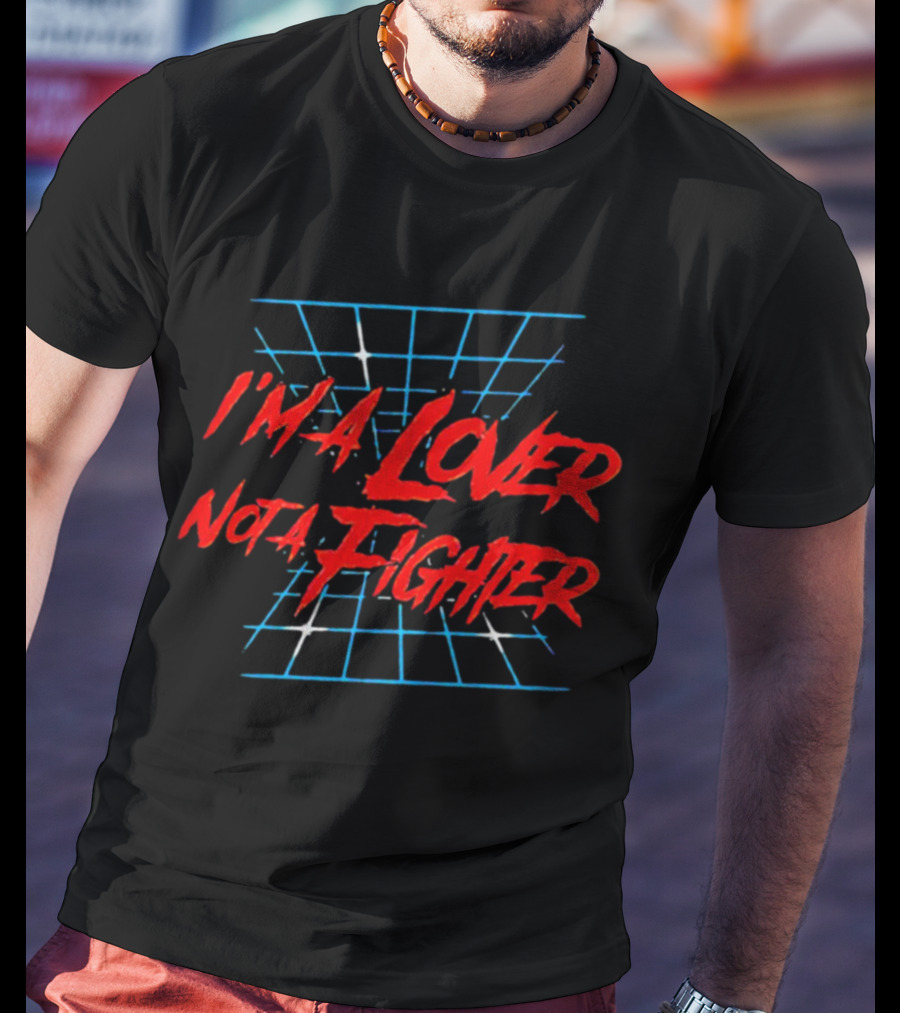 I'm A Lover Not A Fighter Retro Grid T-Shirt