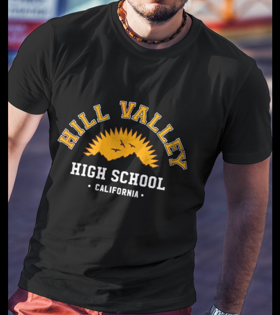 Hill Valley High School California Back To The Future Fan Gear T-Shirt