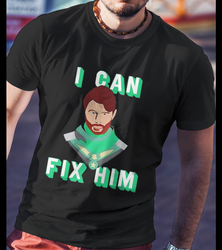 Nerdy Squirrel Studios Soldier Boy I Can Fix Him Superhero T-Shirt