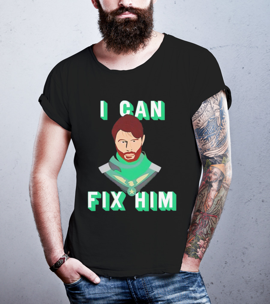 Nerdy Squirrel Studios Soldier Boy I Can Fix Him Superhero T-Shirt