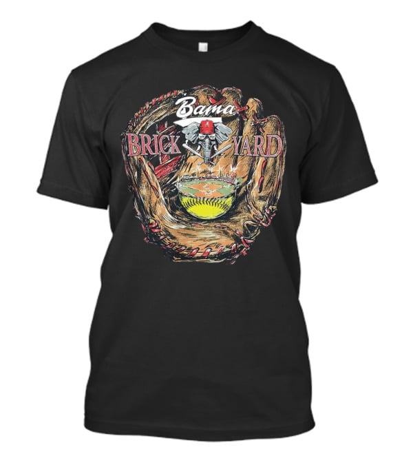 Bama Brick Yard Baseball Elephant Glove Stadium T-Shirt
