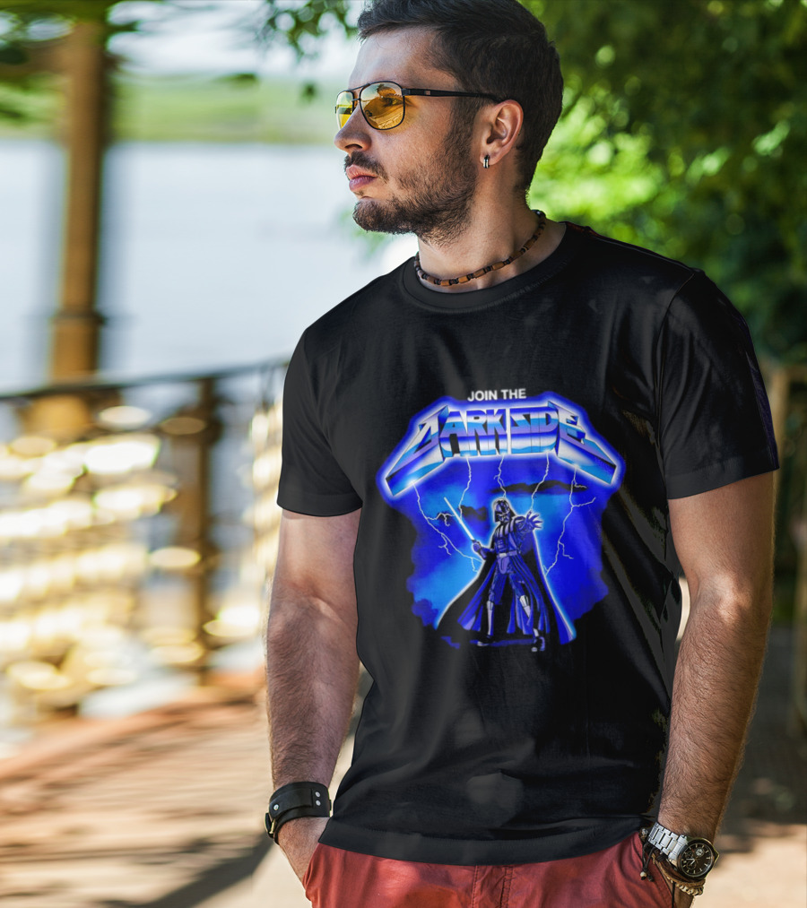 Join The Dark Side Darth Vader Lightning Star Wars T-Shirt