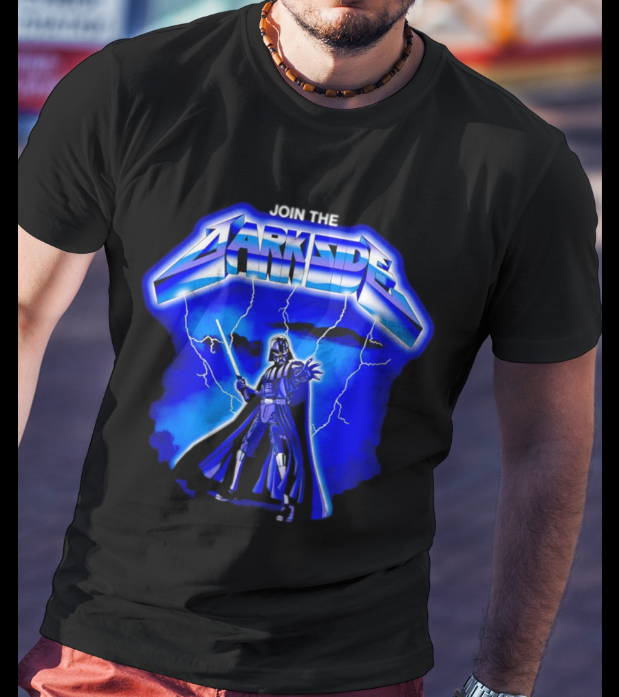 Join The Dark Side Darth Vader Lightning Star Wars T-Shirt