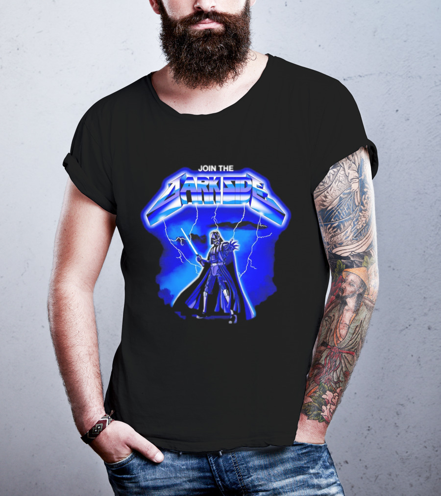 Join The Dark Side Darth Vader Lightning Star Wars T-Shirt